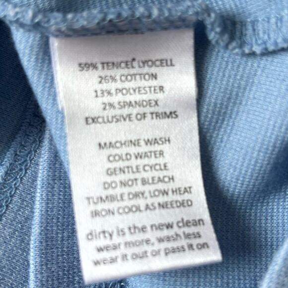 Horny Toad cap sleeve fit and flare dress coin pocket in hem light blue Large - Picture 6 of 7